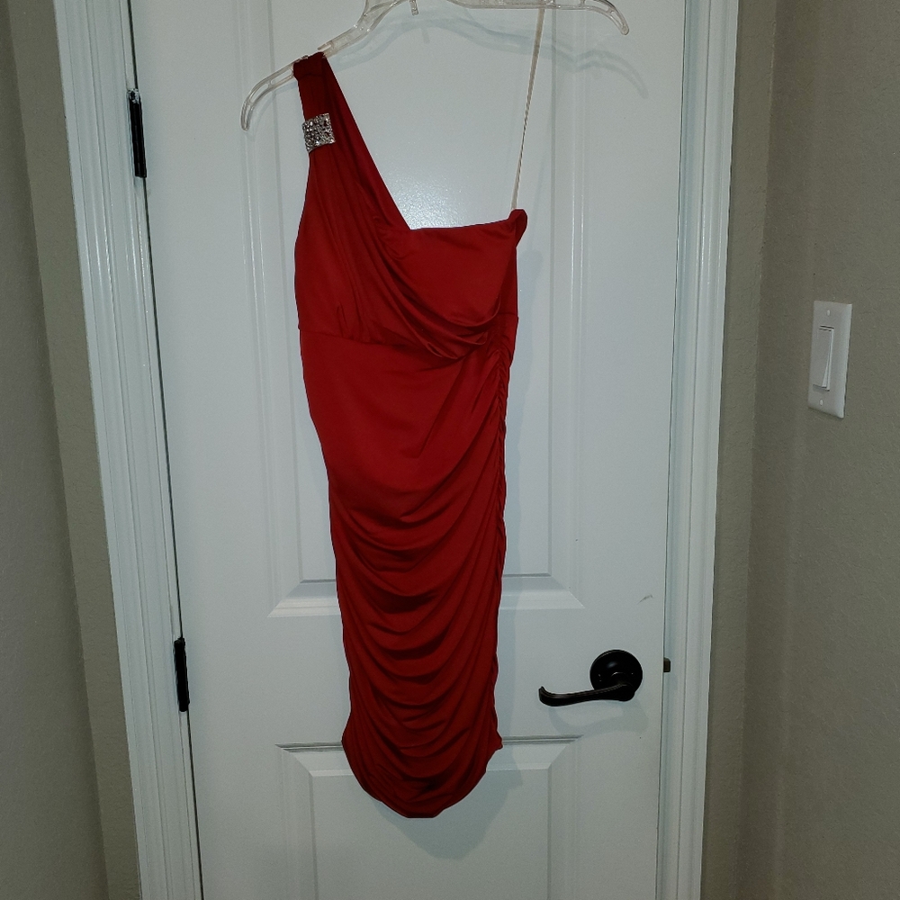 Red cocktail dress